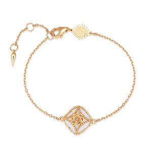 Moonstone Gold Bracelet - Water Lily | LOVE BY THE MOON