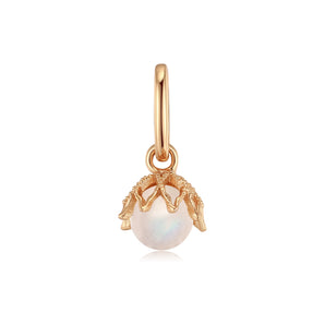 Moonstone Gold Floral Charm - Wildflower | LOVE BY THE MOON