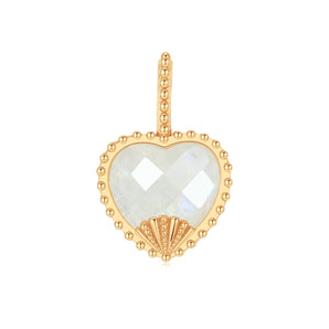 Moonstone Gold Heart Pendant - Enchanted | LOVE BY THE MOON