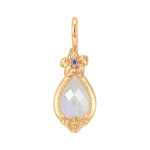 Gold Pear Shaped	Pendant - Iris | LOVE BY THE MOON