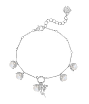 (Special Edition) Moonstone Silver Dangle Bracelet- Lily of the Valley | LOVE BY THE MOON