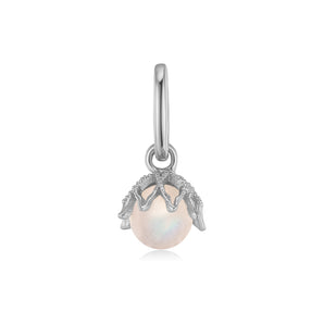 Moonstone Silver Floral Charm - Wildflower | LOVE BY THE MOON