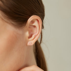 Opal Gold Stud Earrings | LOVE BY THE MOON