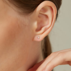 Opal Silver Stud Earrings | LOVE BY THE MOON