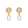Opal & Freshwater Pearl Gold Earrings - Marigold ｜ LOVE BY THE MOON