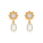Opal & Freshwater Pearl Gold Earrings - Marigold ｜ LOVE BY THE MOON