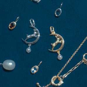 Pearl Rabbit & Moon Pendant