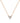 Pavé Heart Button Wave Necklace