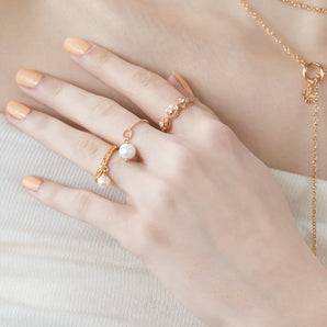 Gold Floral Ring - Rose | LOVE BY THE MOON
