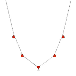 Silver Carnelian Double Sided Choker - Sweetheart | LOVE BY THE MOON