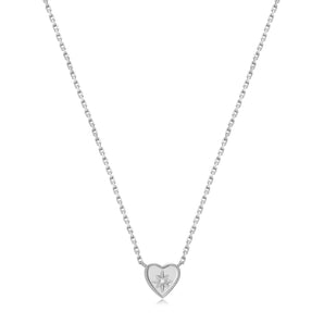 Silver Carnelian Double Sided Necklace - Sweetheart | LOVE BY THE MOON