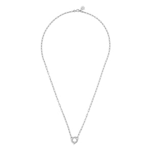 Silver Link Chain Necklace with Charm Holder | LOVE BY THE MOON