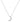 Silver Pavé Crescent Moon Necklace - Anya