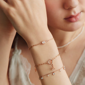 Moonstone Gold Floral Charm - Wildflower | LOVE BY THE MOON