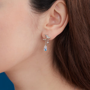 Moonstone Silver Dangle Earrings - Moonlit | LOVE BY THE MOON