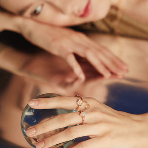 Marquise Moonstone Silver Ring - Symphony