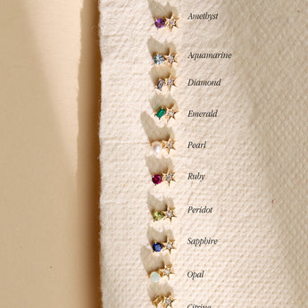 LOVE BY THE MOON 14K Gold Birthstone Star Earrings