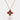 14K Gold January Birthstone Flower Necklace - Garnet