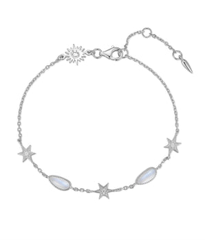 Moonstone Silver Star Bracelet - Lullaby