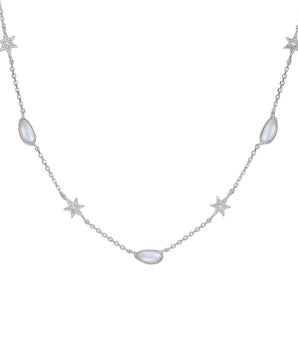 Moonstone Silver Star Choker - Lullaby