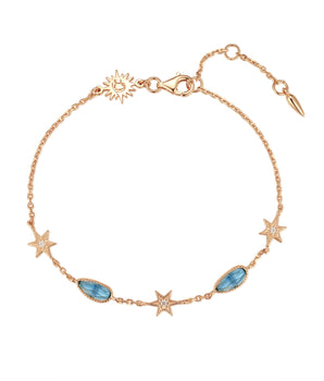 Blue Topaz Gold Star Bracelet - Lullaby