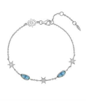 Blue Topaz Silver Star Bracelet - Lullaby