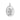 Mr White Rabbit with Magic Wand Silver Pendant