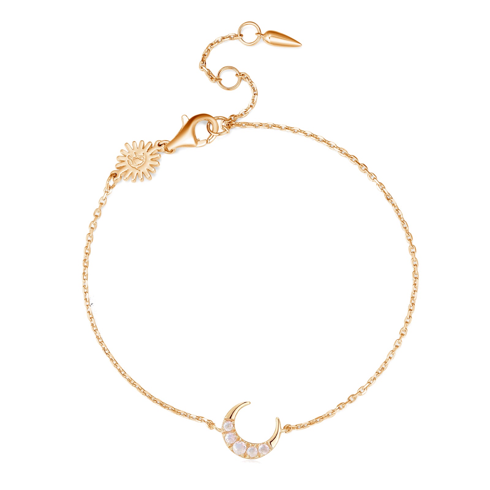 Moonstone Gold Petite Moon Bracelet | LOVE BY THE MOON