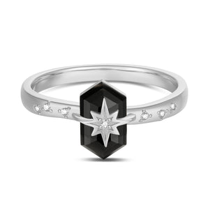 Obsidian Silver Ring - Magic Stone