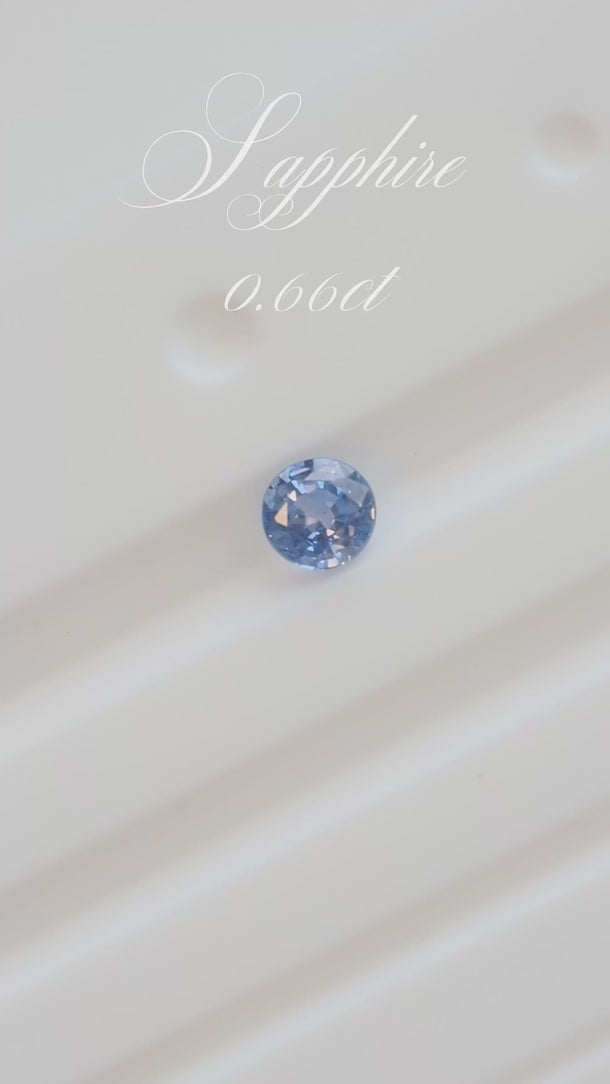 (One of a Kind) 14K Gold Orbit Pendant - Sapphire