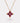 14K Gold July Birthstone Flower Necklace - Ruby