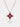 14K Gold July Birthstone Flower Necklace - Ruby