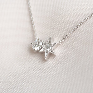 Diamond 14K White Gold Necklace - Stargazing