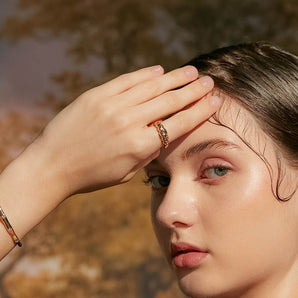 Opal Silver Star Croissant Ring - Little Star
