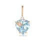 Blue Topaz Gold Heart Pendant | LOVE BY THE MOON