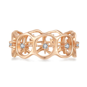 CZ Gold Vermeil Star Ring - Aura