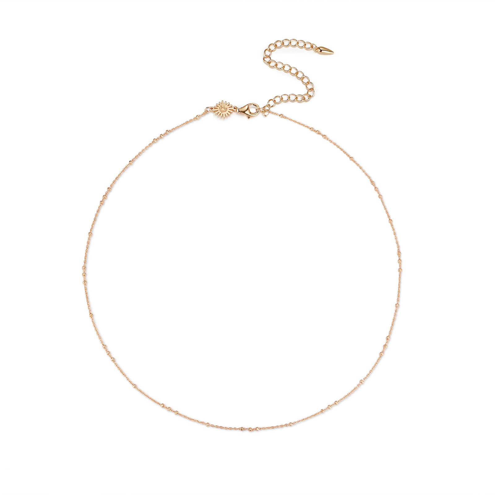 Gold Dainty Beaded Necklace Chain | LOVE BY THE MOON