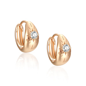 CZ Gold Huggie Hoop Earrings - Starlight | LOVE BY THE MOON 