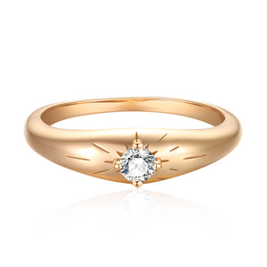 CZ Gold Ring - Starlight | LOVE BY THE MOON 