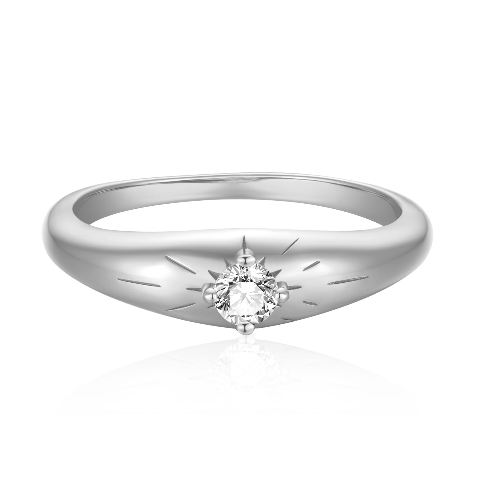 CZ Silver Ring - Starlight | LOVE BY THE MOON 
