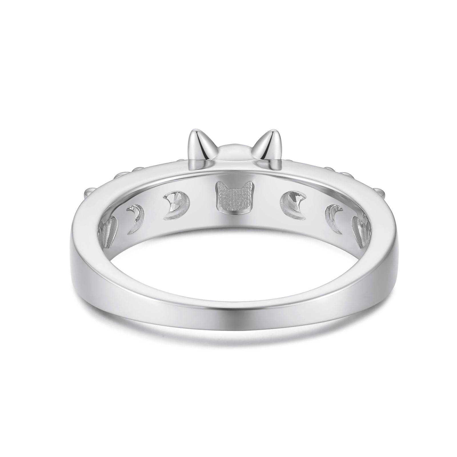 Cynthia x Love by the Moon - CZ Silver Cat Ring