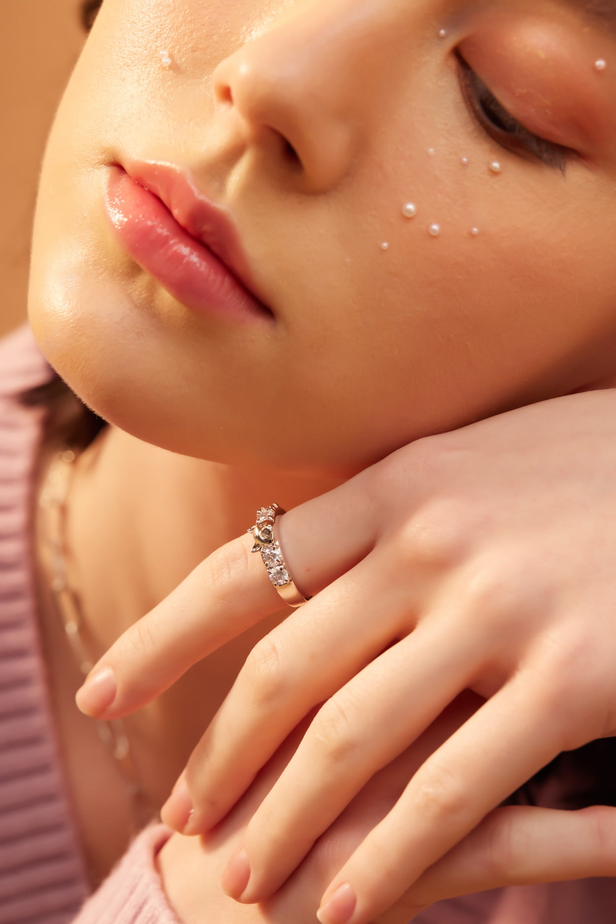 Cynthia x Love by the Moon - CZ Silver Cat Ring