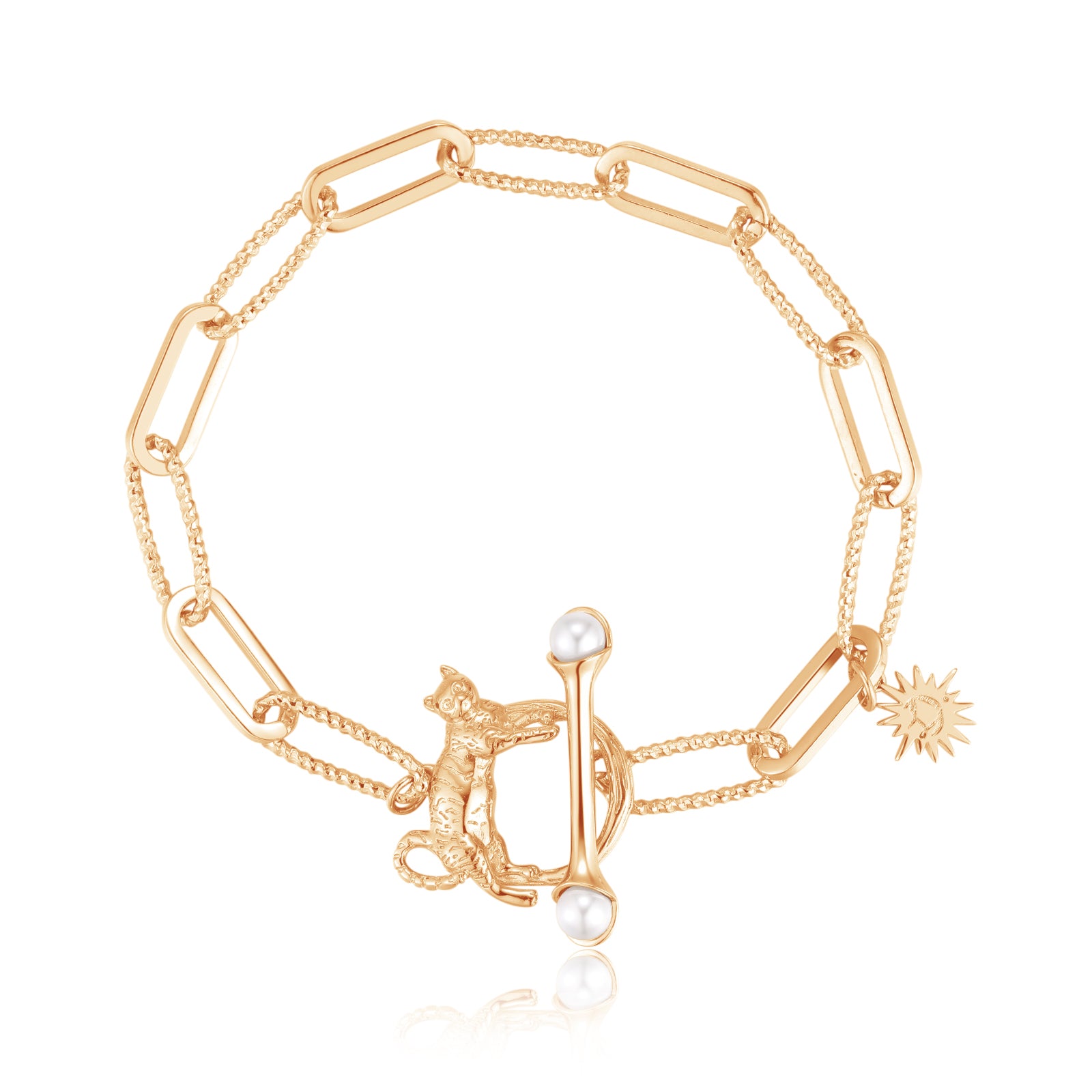 Cynthia x Love by the Moon - Gold Cat Toggle Bracelet