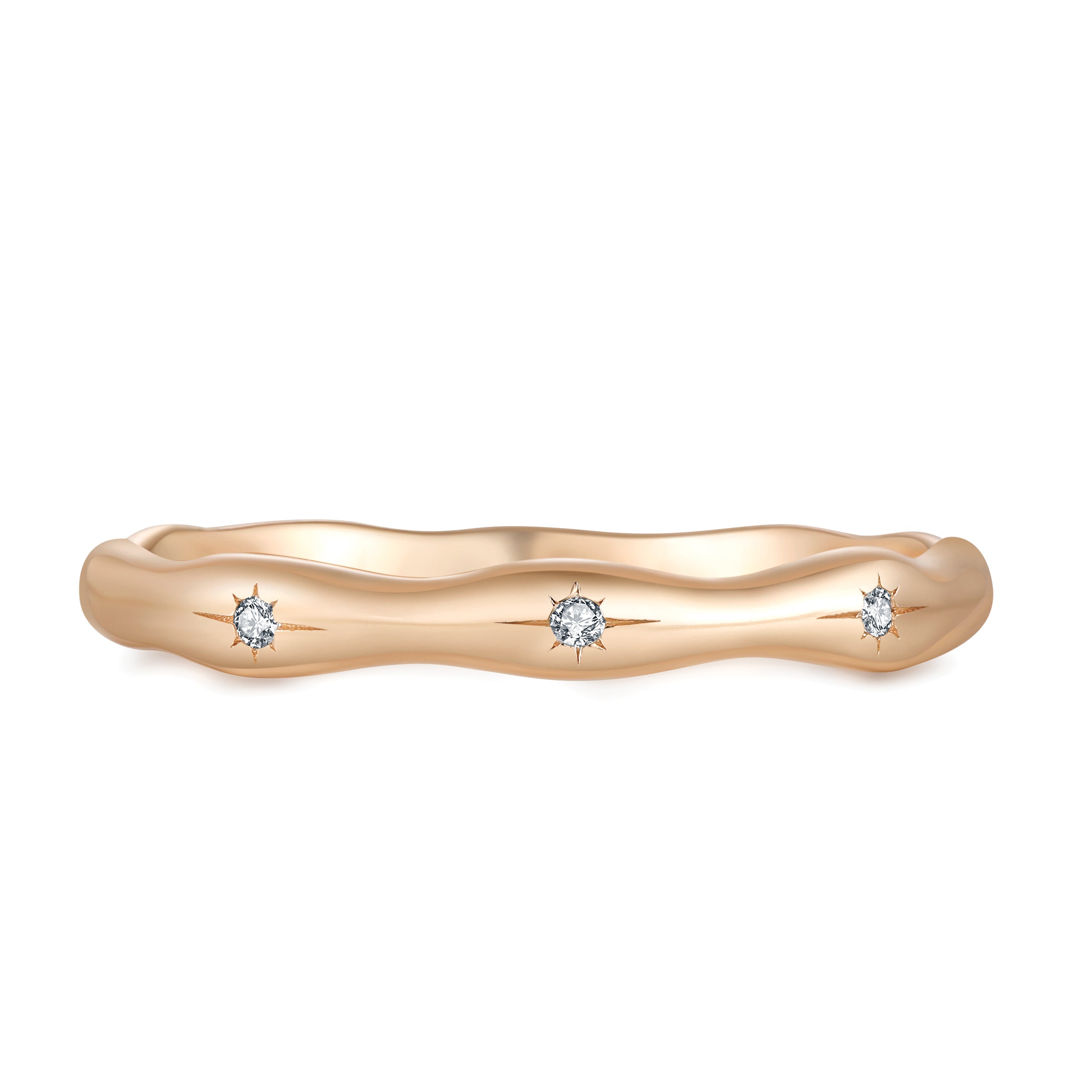 CZ 14K Gold Vermeil Ring - Flow | LOVE BY THE MOON