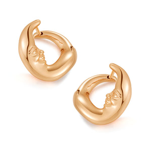 Gold Chunky Hoop Earrings - Embrace | LOVE BY THE MOON