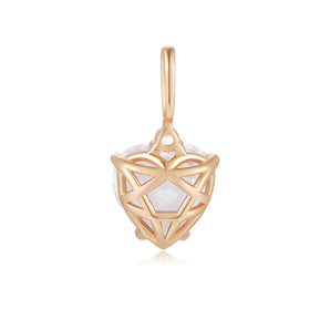 Moonstone Gold Heart Pendant | LOVE BY THE MOON