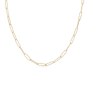 Gold Textured Link Chain