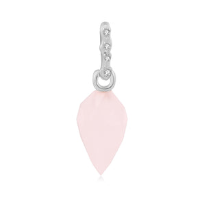 Rose Quartz Silver Pendant - Heart Chakra | LOVE BY THE MOON