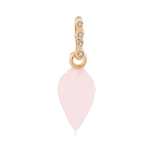 Rose Quartz Gold Vermeil Pendant - Heart Chakra | LOVE BY THE MOON