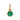 Birthstone Gold Heart Prong-Set Pendants-emerald CZ pendant